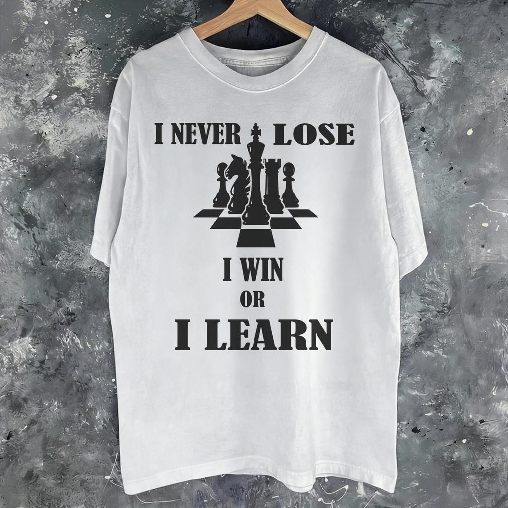 Unisexs Wounisexs I Never Lose Either I Win Or I Learn Shirt Pure Cotton Graphic Printing Tee Shirts Nunca Pierdo Top Clothing