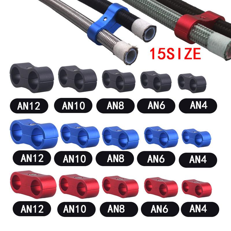 1 Stück Universell AN4 AN6 AN8 AN10 AN12 Billet Öl Kraftstoff Wasser Schlauch Rohr Trennwand Teiler Klemme Aluminium Leitungsseparator
