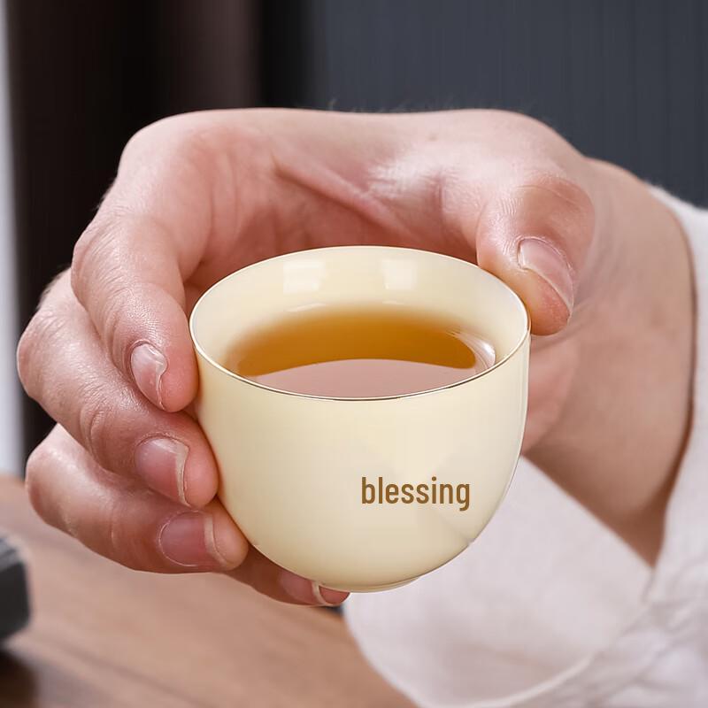 Naijiang Gemstone Yellow Anti-Scald Ceramic Gaiwan