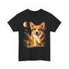 Corgi Howling At The Moon Vintage 90s Retro Dog Moon T-Shirt