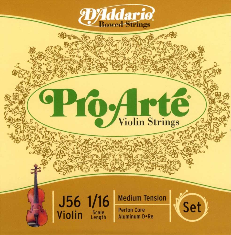 

Комплект струн для скрипки Pro Arte J56 среднего натяжения D Addario 1/16M