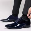 Herren Schwarze Lackschuhe Lässige Businessschuhe Schnürschuhe Formelle Büro-Arbeitsschuhe Herren Party Hochzeit Oxford Schuhe