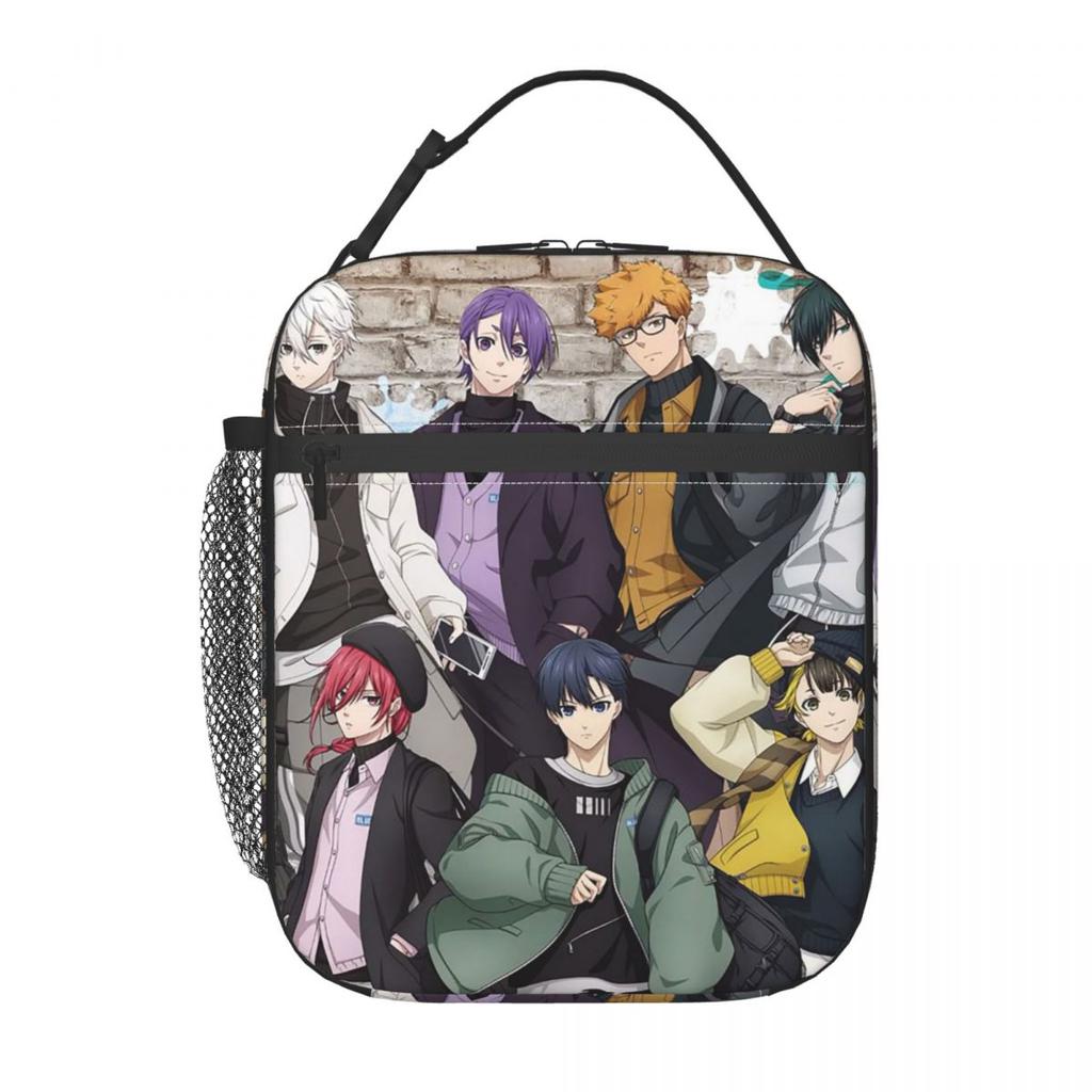 Anime Blue Locks Insulated Lunch Bag for Women Kids Portable Food Boxes Thermal Lunch Box Tote