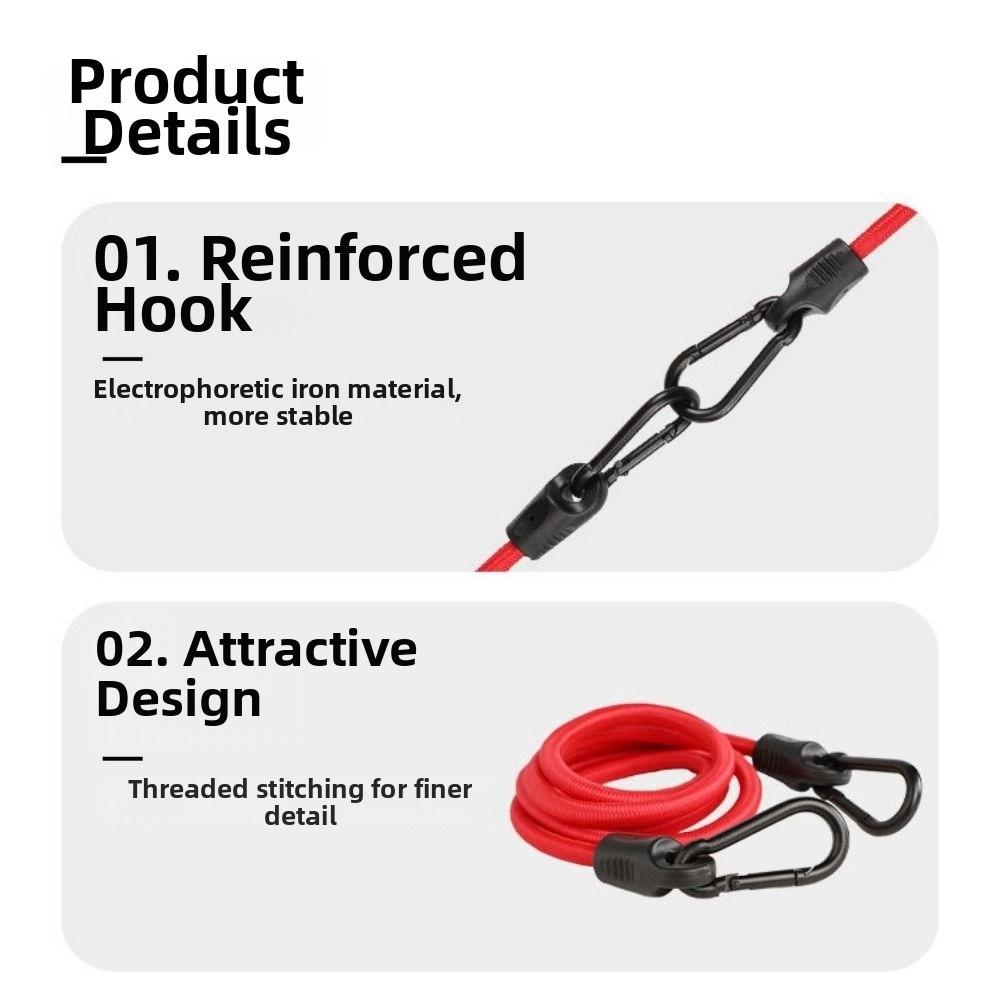 8mm Diameter Elastic Rope Tent Hook Tents Reinforcing Clothes Ropes Suitable for Camping