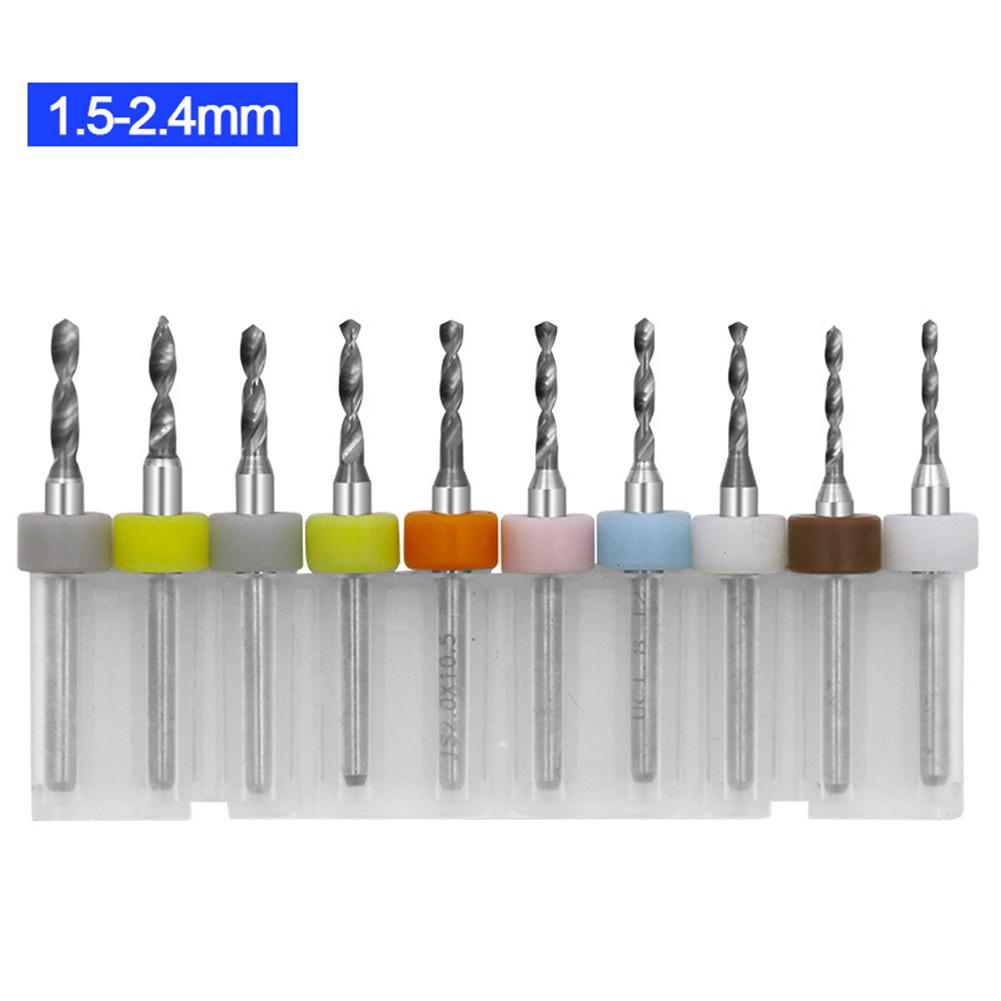 10PCS Carbide PCB Drill Bit Set Mini Drill Bit For Precision Metal & Circuit Board Work Hand Tool Accessories