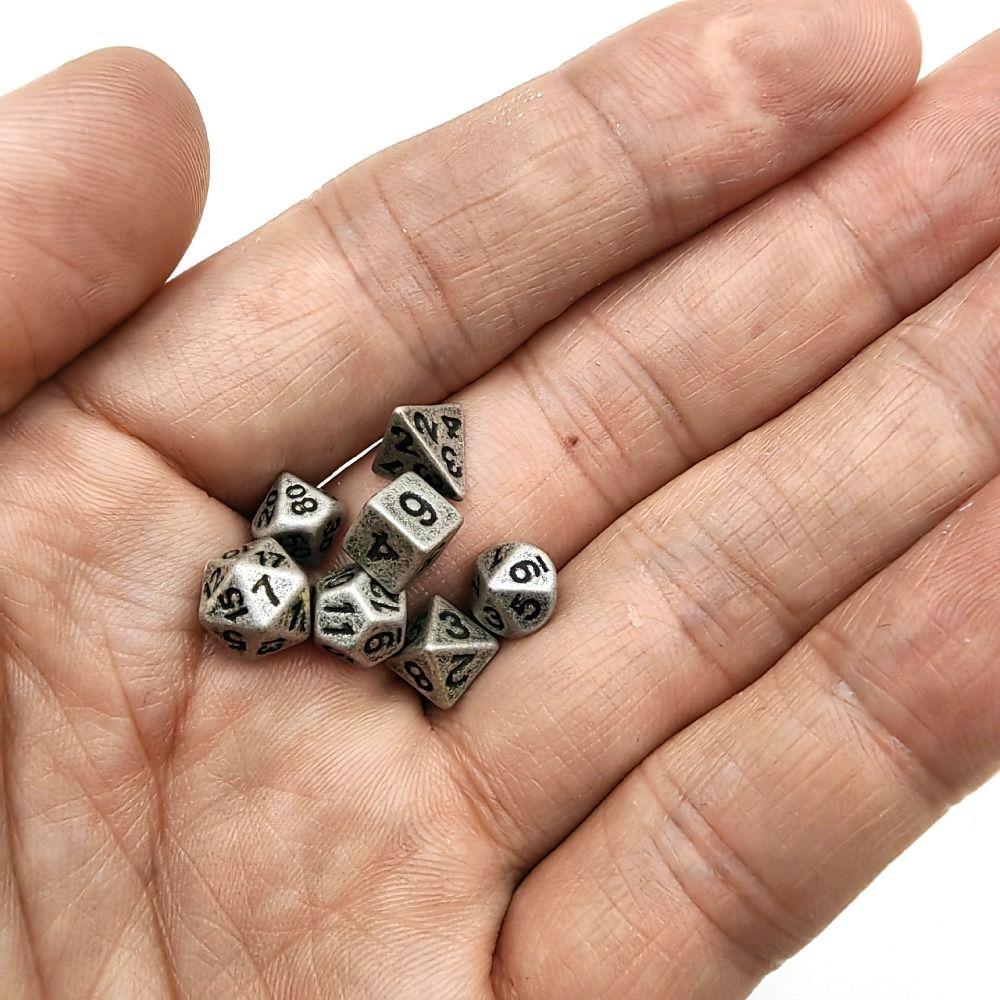 

Kirsite Metal Dice Polyhedron Dice Set Gambling RPG Dice Game чёрный
