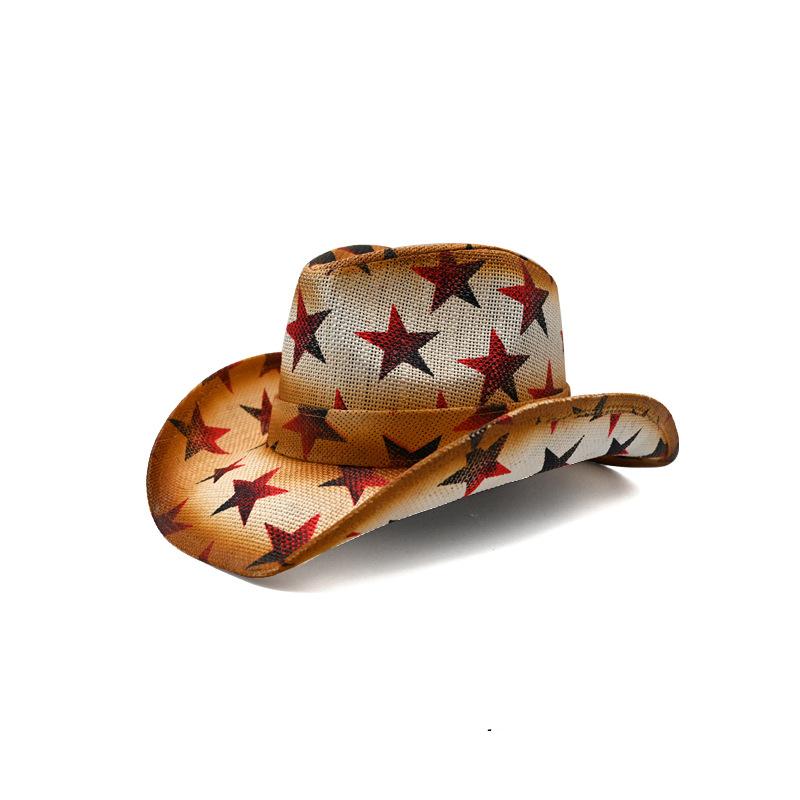 Hats Cowgirl Hats American Western Cowboy Hat Summer Straw Hat Breathable Fashion Trend Sun Shield Hat Panama Jazz Cap