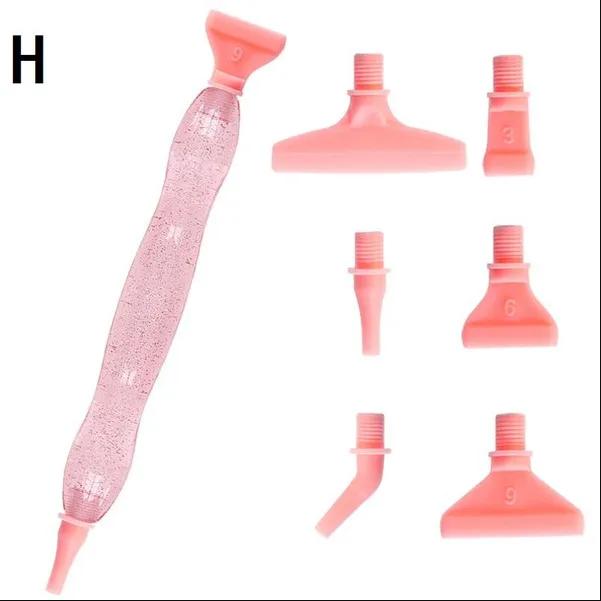 Outil de peinture diamant 5D, stylo à pointe en résine, nouveau stylo de peinture diamant avec conception de fil, Kits de têtes de stylo multi-placeurs