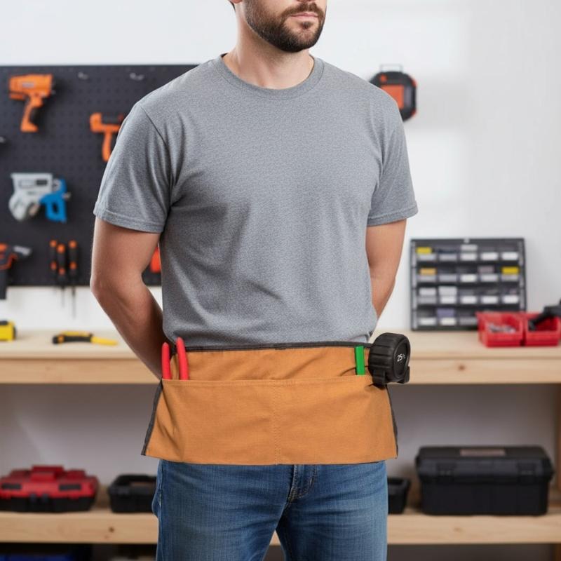 Tool Belt Pockets Tool Belts for Men Adjustable Tool Pouch Belt for Electrician Carpenter Work Apron Utility Belt