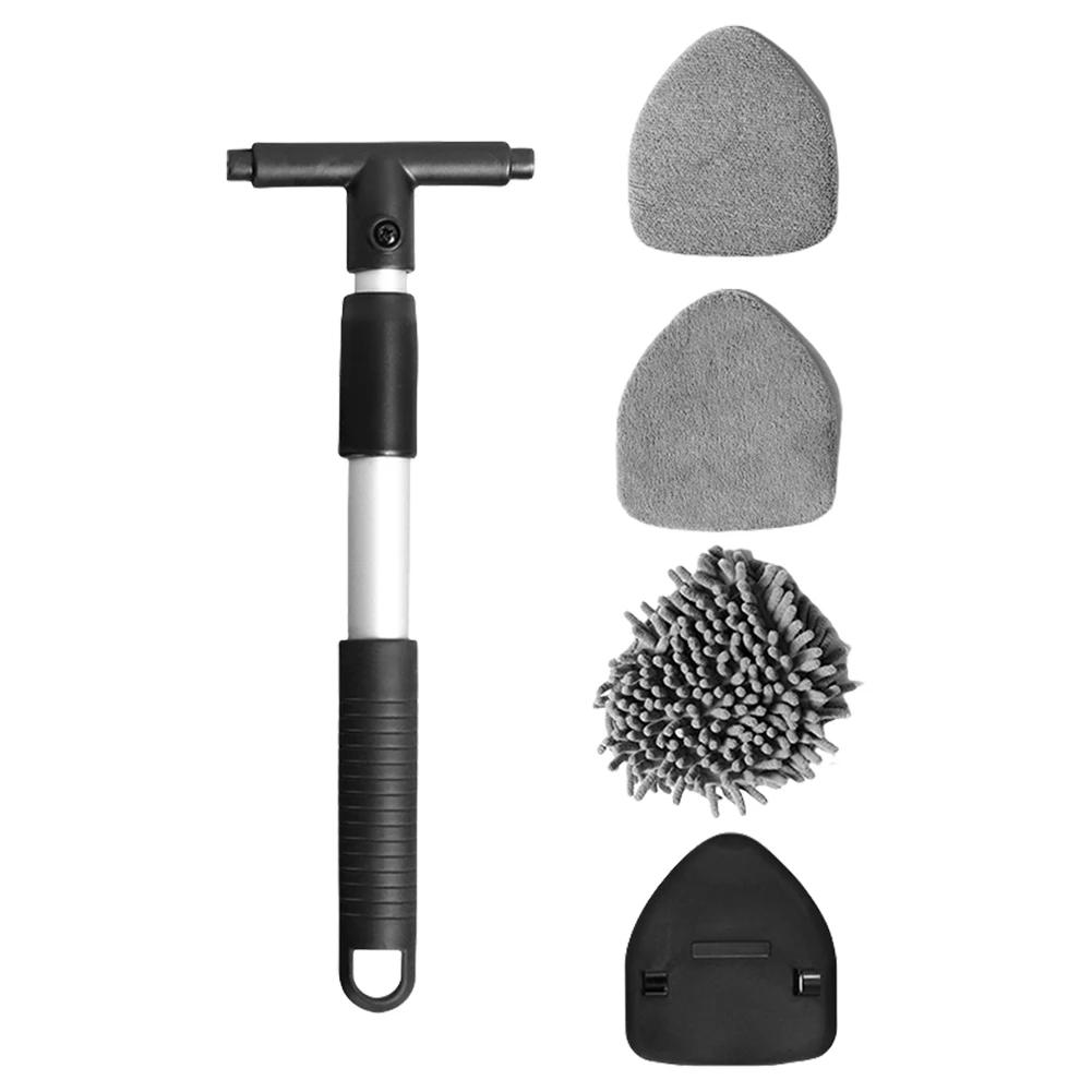 Aluminum Long Handle Brush with Replace Pad Windshield Window Cleaner Brush Multi-Purpose Glass Cleaning Brush Kit Cleaning Tool