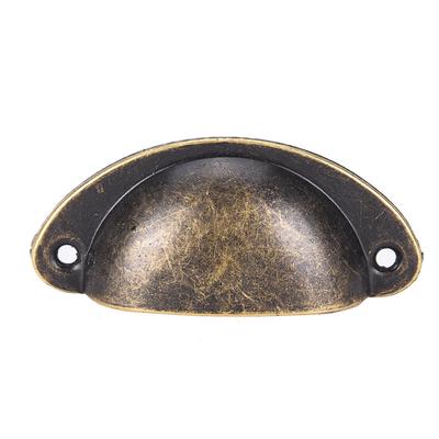 12Pcs Antique Cupboard Cabinet Knob Cup Drawer Furniture Door Shell Pull Handles
