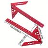 Carpenter Square Aluminum Square Protractor Center Finder Woodworking 3D Multi Angle Layout Measuring Ruler Center Scribe Gauge