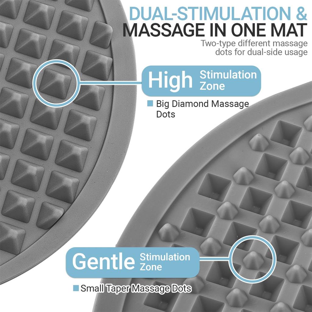 Silicone Foot Massage Pad, Double-sided Use, Large Foot Relaxation Reflex Pad, Foldable Foot Acupressure Pad, Relieves Pain And Fatigue