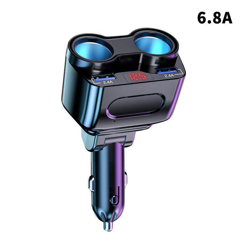 Auto-Zigarettenanzünder-Splitter-Ladegerät 2 USB QC 3.0 Schnellladung 12V Auto-Ladenetzteilstecker für iPhone Typ C