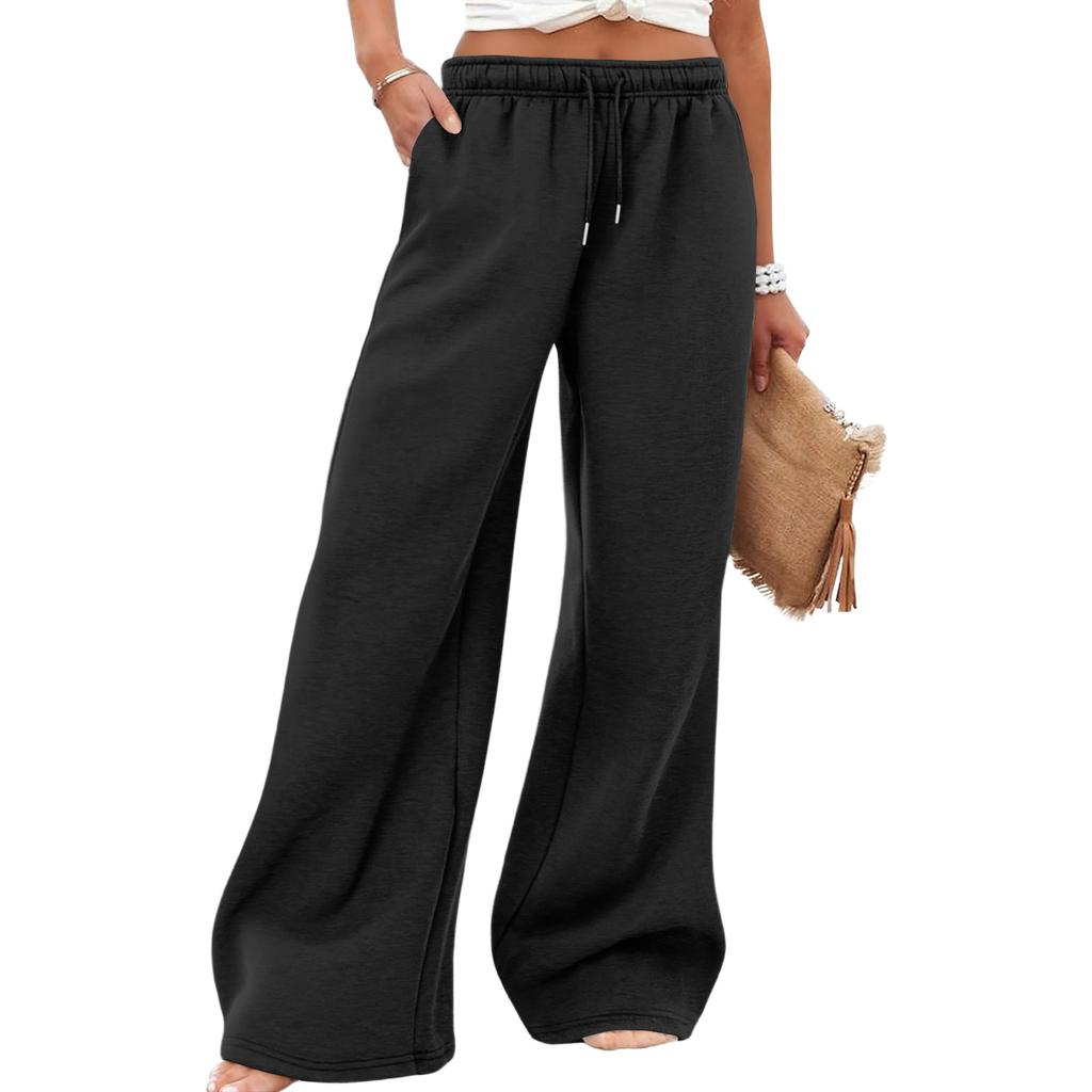 Women's Loose,Fit Fleece,Lined Thermal ,Color Casual Sweatpants