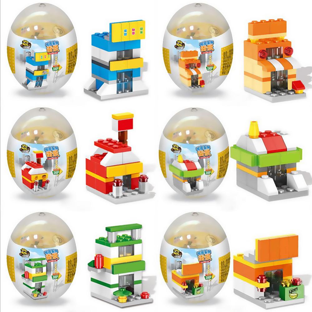 Self-Locking Street View Series/Fire Rescue Team Building Blocks Creative Egg