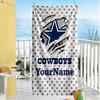 Dallas Customized Name Beach Towel Quick-Dry Soft Microfiber Ideal for Travel Outdoor Swim Pool Yoga Surf Camping Hiking Gym Gift Holiday