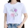 Womens Trendy Short Sleeve Tshirt Cartoon Plant Beach Print Casual Graphic Regular Fit Womens Clothing Fashion T Shirts