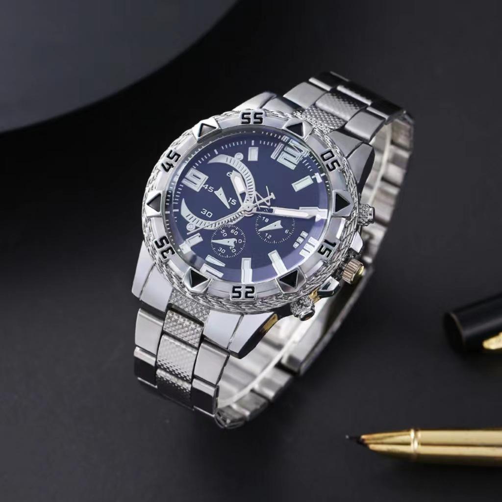 Men'S Watch Men'S Watch Steel Belt Casual Business Large Dial Quartz Watch Watch