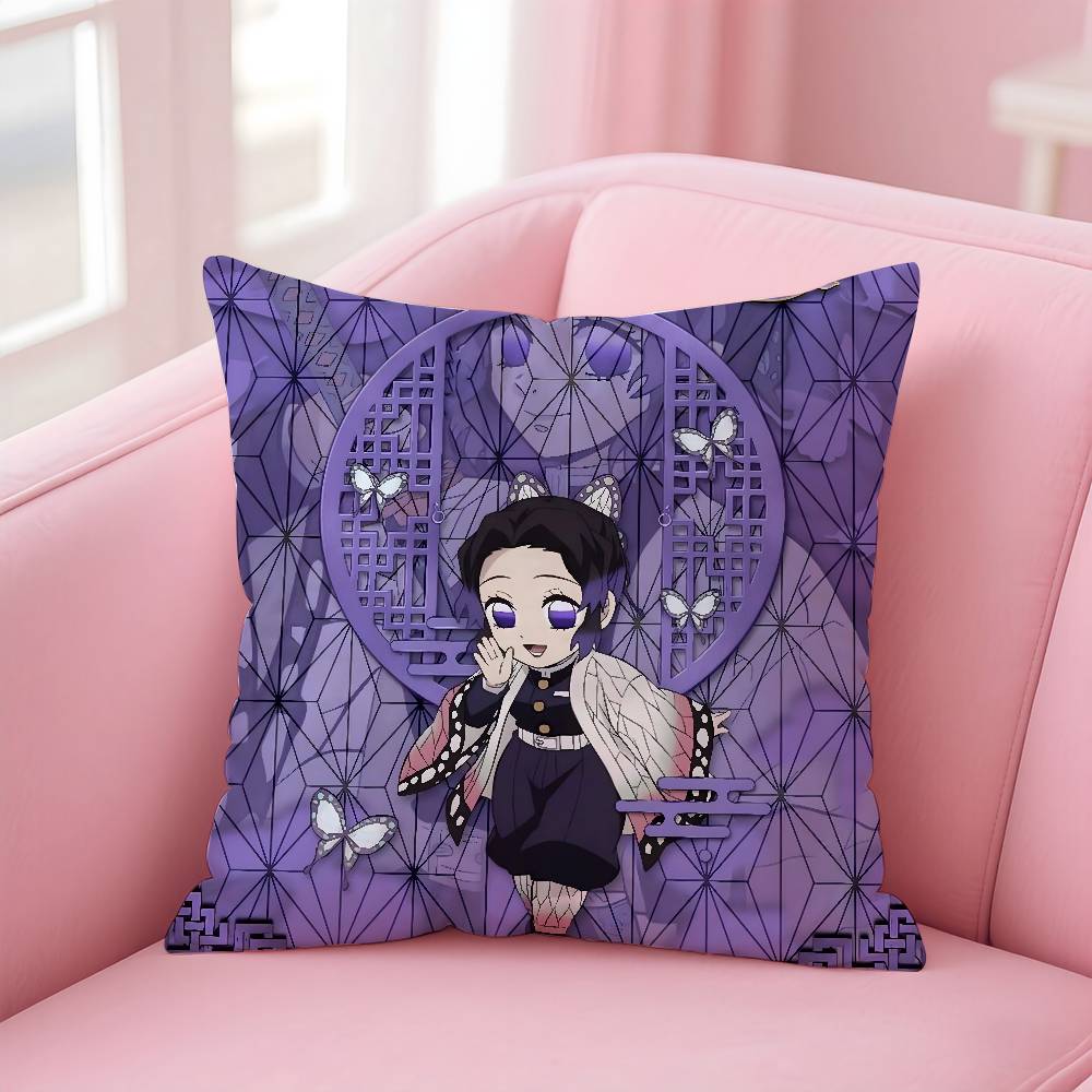Anime Dämonen-S-Schlächter K-Kimetsu Kissenbezug Musterdruck Kissenbezug Wohnzimmer Sofa Kissenbezug Schlafzimmer Zimmerdekor