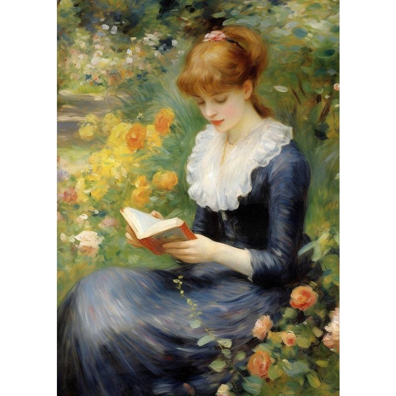 

Постер «Портрет джентльмена-афроамериканца», женщина с жемчужным ожерельем, читающая, печать на холсте, для стены гостиной, домашний декор 21cm×30cm NoFrame