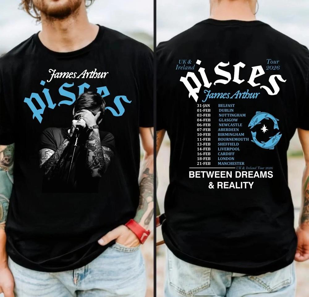 World Tour Dates 2026 Pop Singer Pisces Era Style Graphic TShirt M