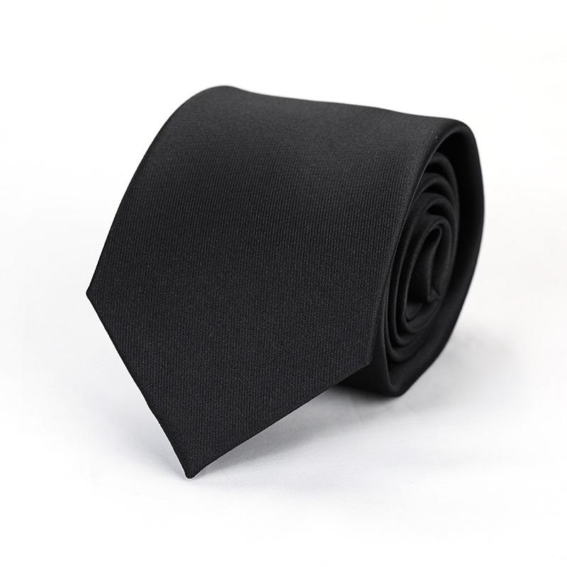 Black Professional Wedding Groom Korean Version Trendy Men'S Dress Business Red Lazy Zipper No Thug Tie