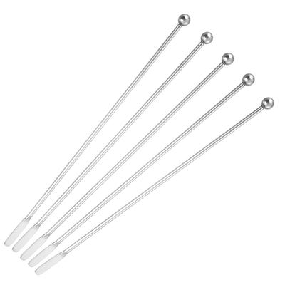 5 stk Metall Cocktailrørere Høy kvalitet Rustfritt stål Egnet for Kaffe Og Drikkeblanding Ideell for Hjemmet