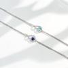 FH.bird September birthstone bracelet women Eternal Love Silver 925 metal allergy compatible double chain adjustable length