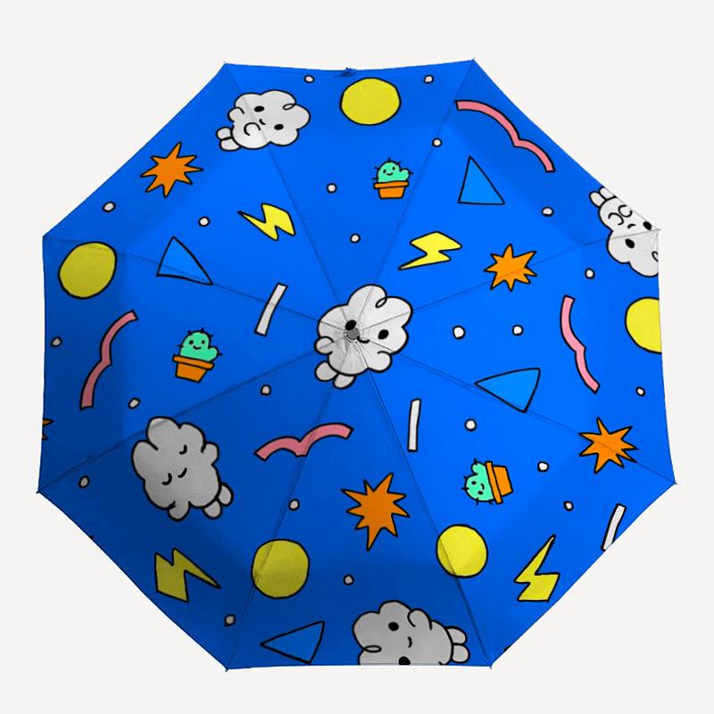 

1pc Cloudy WeatherAutomatic Open/close, All-Season Portable Folding Umbrella for Friends, Travel, Everyday, Events yy250806106