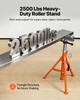 VEVOR Roller Stand, Heavy Duty 1134 Kg Load Capacity, 700 Mm-1320 Mm Height Adjustable, 45# Steel Folding Roller Support Stand for Pipes