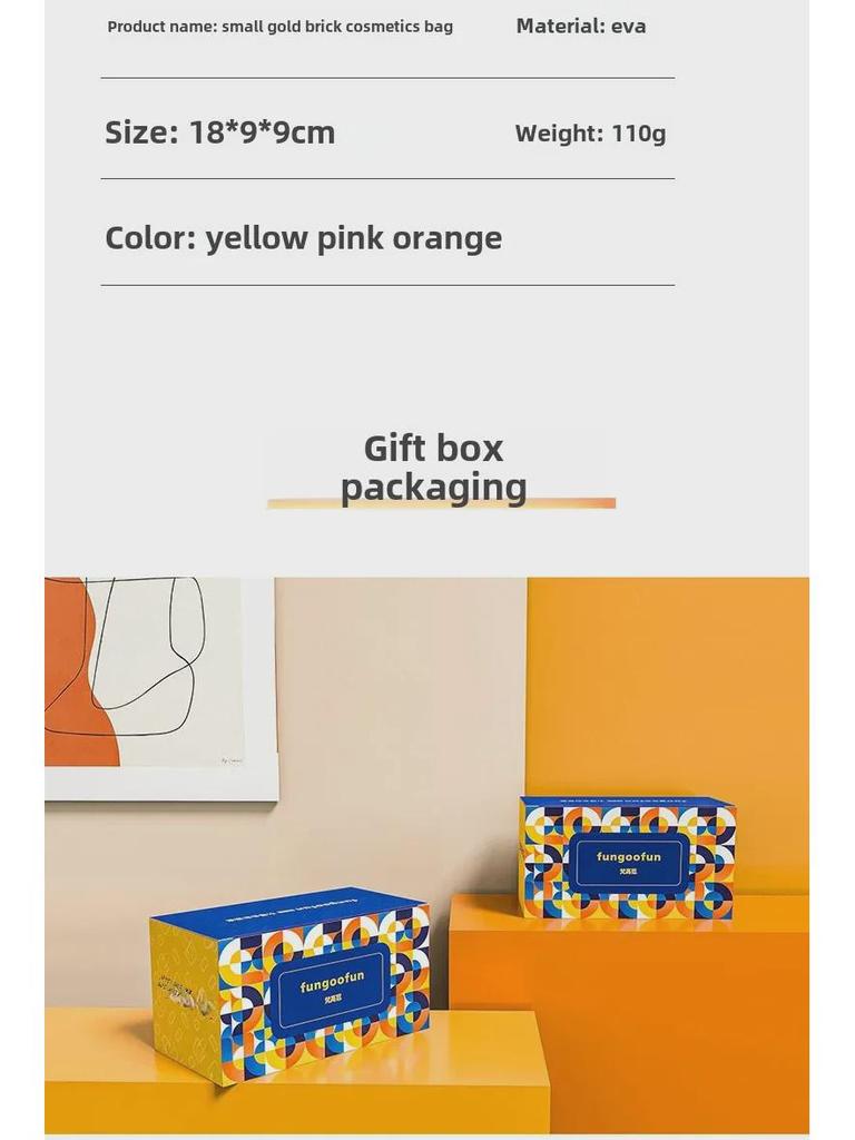 Portable Cosmetic Bag - Trendy Travel Storage, Perfect Gift, Customizable Dopamine Design