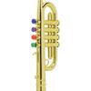 Kid Trumpet Golden Coated Plastic Children Preschool Music  Gift Wind Instrument Preschool Music