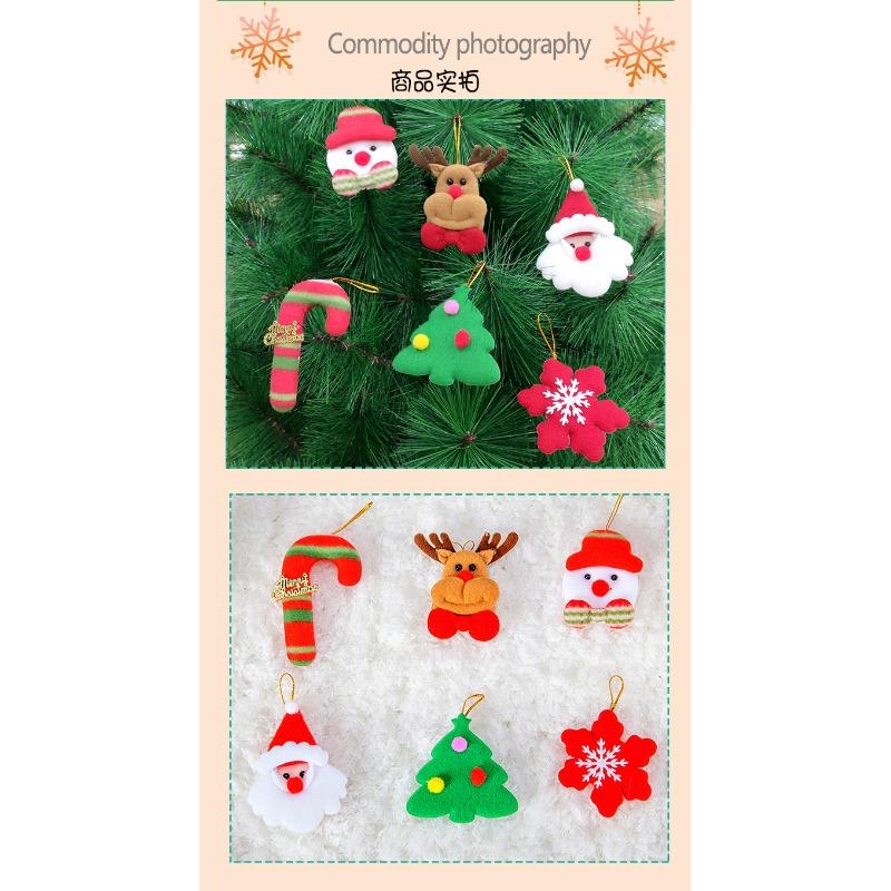 Christmas tree decoration accessories, Christmas decorations felt cloth snowman old man pendant tree top star pentagram