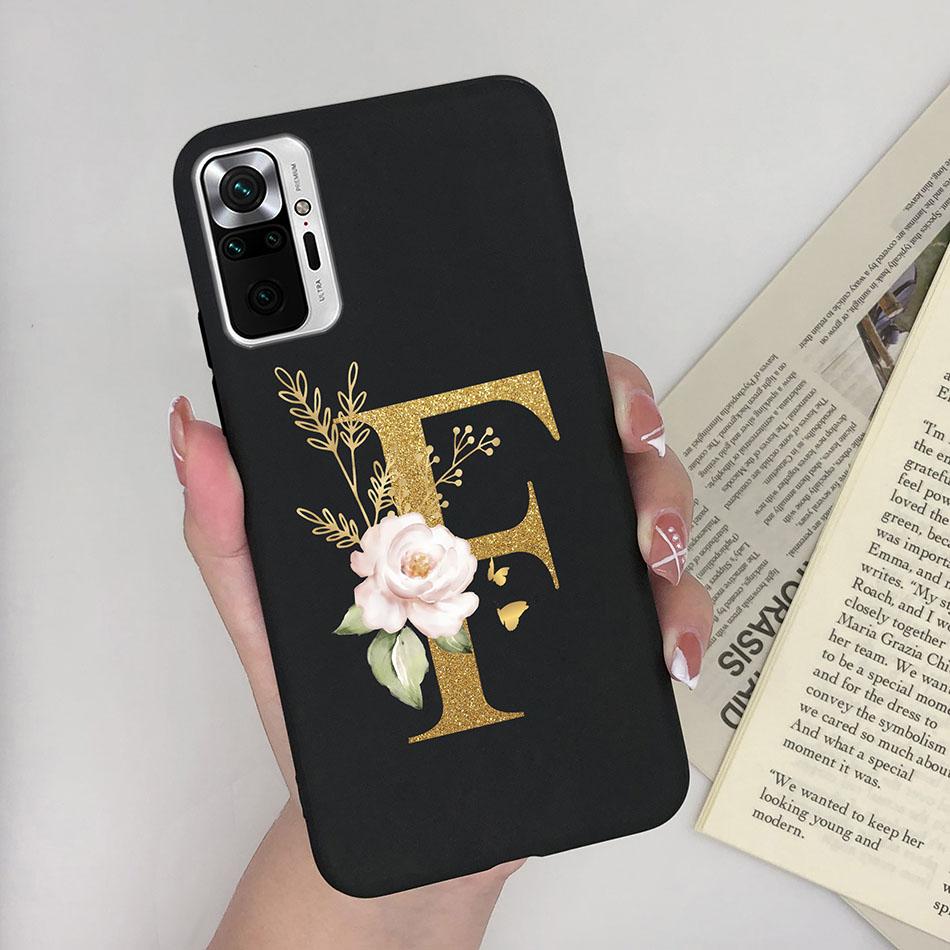 Cute Letters Case For Xiaomi Redmi Note 10 Pro Max 10S 10 S Soft Silicone Back Protective Cover Ultra Thin Slim Phone Case Funda