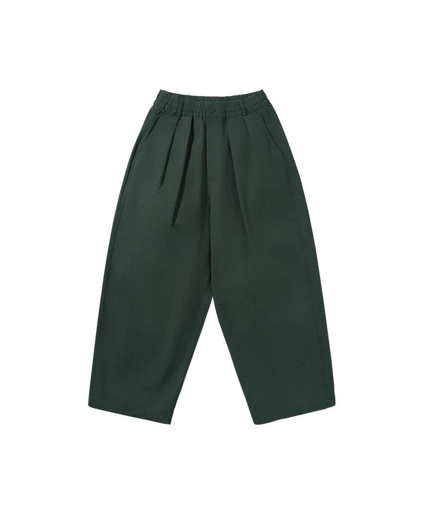 Kaepidijain Double-Pleat Easy Balloon Pants (Deep Green)
