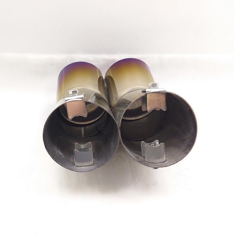 Țeavă de eșapament cu ieșire dublă din oțel inoxidabil albastru pentru Golf 4 Bora