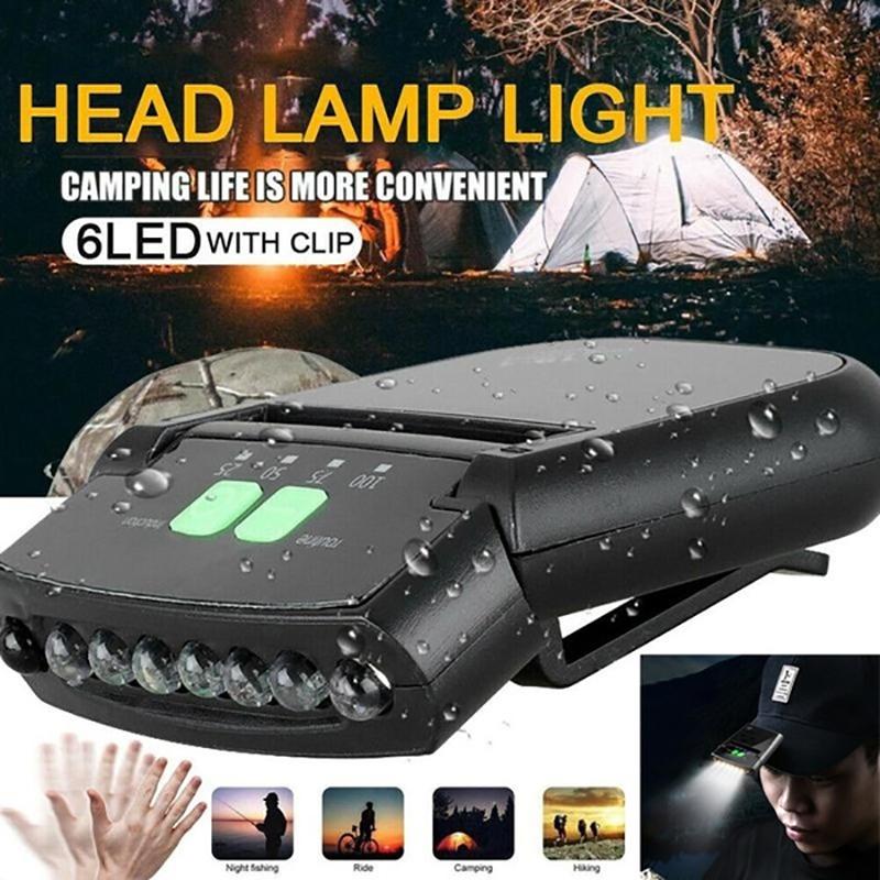 Induction Cap Lamp Night Fishing Headlights Rechargeable Strong Light Super Bright LED Waterproof Bait Lamp with Hat Brim