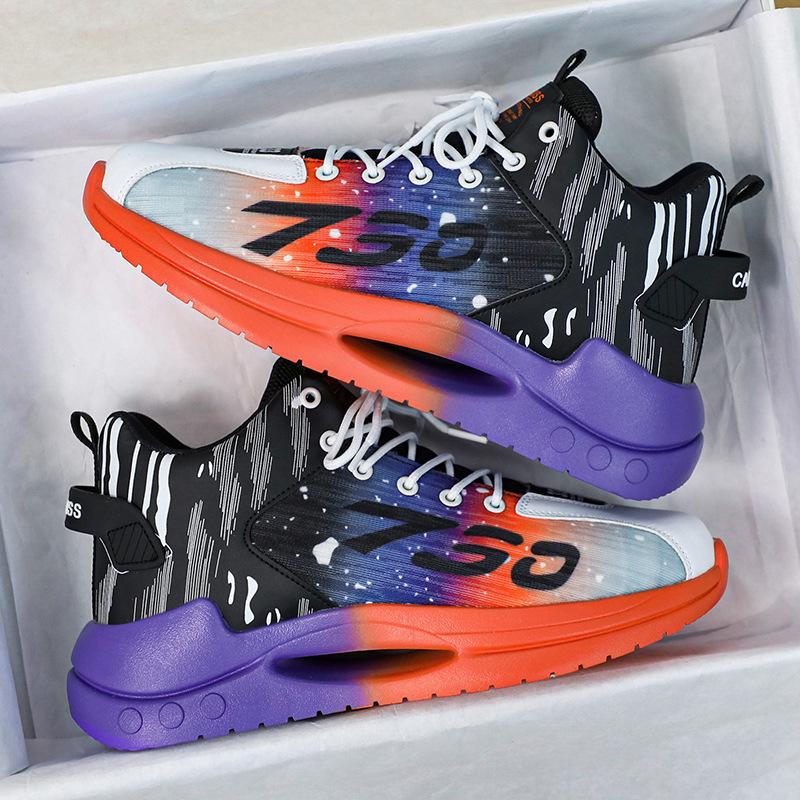 

Gradually change color men s shoes spring new mesh air cushion casual sports running shoes student dad shoes 45