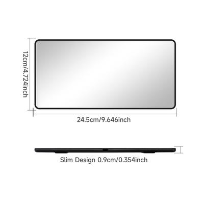 Car Mirror For Sun Visor Large Screen Portable Makeup Mirror Hd Vanity Mirror For Truck Suv Interior Rear View Mirror