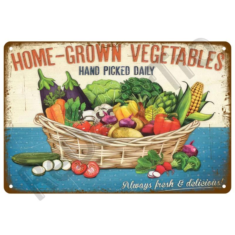 Retro Sign Home For Garden Outdoor Gardening Flowers Vintage Metal Sign Funny Plants Wall Decor Home Sweet Tin Sign Farm Birds
