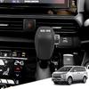 Hearsheng Genuine Leather Shift Knob Cover for Mitsubishi Delica CV2W CV1W CV5W CV Series 2019 Custom Interior Protects Against Easy Design with Black