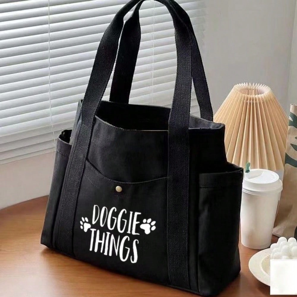

Doggie Things Print Handbag Large Capacity Women s Tote Bag Multi-Pocket Shoulder Backpack Suitable For Work, School, Travel