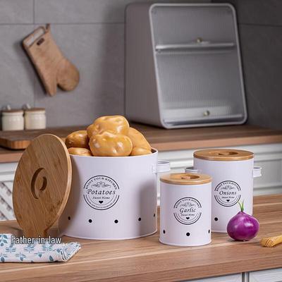 Zhuchuang Jingpin Stackable Carbon Steel Potato Storage Bins (3-Piece)