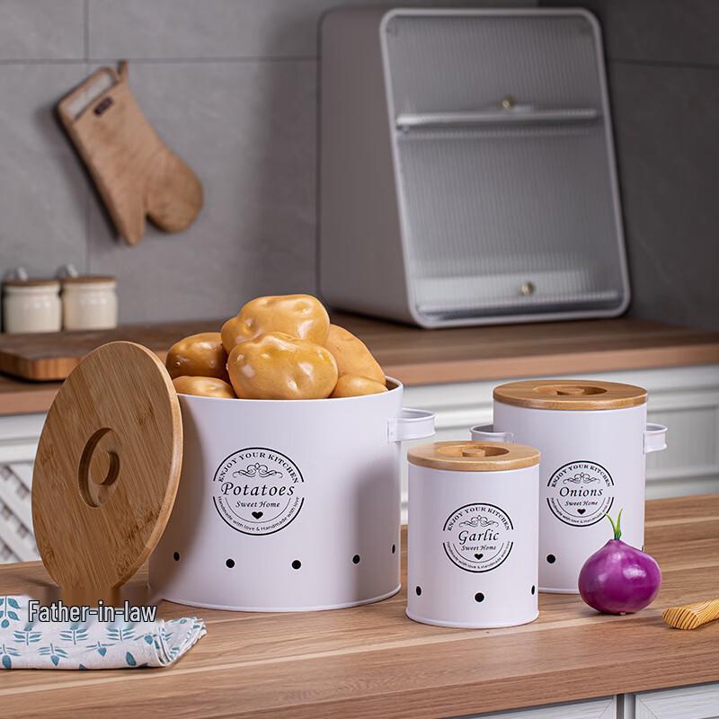 Zhuchuang Jingpin Stackable Carbon Steel Potato Storage Bins (3-Piece)