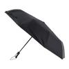 Automatic Umbrella Windproof Comfortable Grip Portable Folding Umbrella for Rain and Sun Black