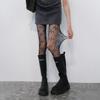 Lolita Girls Cross Print Fishnet Tights Lingeries Sexy  Women Hollow Out Pantyhose Y2K Pants Gothic Fashion Body Stockings
