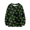 Herre Print Falsk Genser, Rundhalset Sweatshirt, Løs Langermet Topp