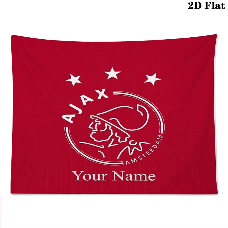 AFC Ajax Custom Name Wall Tapestry Aesthetic Wall Hanging Printed Fabric Blanket Decorative Tapestries for Bedroom Living Room Home Decor