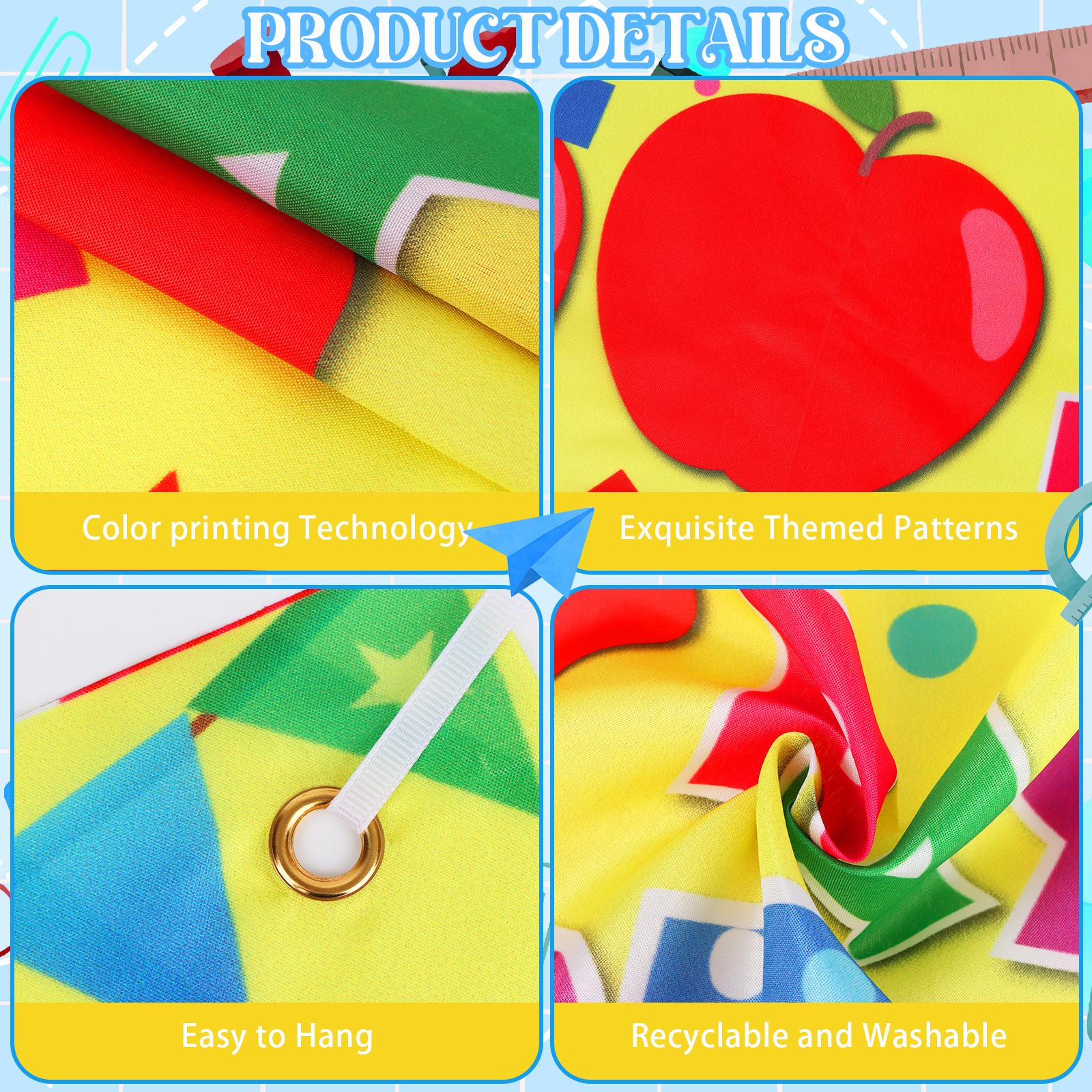 

100 Days Of School Door Banner, Happy 100Th Day Classroom Decoration, Kindergarten Preschool Teaching Supplies, Colorful Educati синій